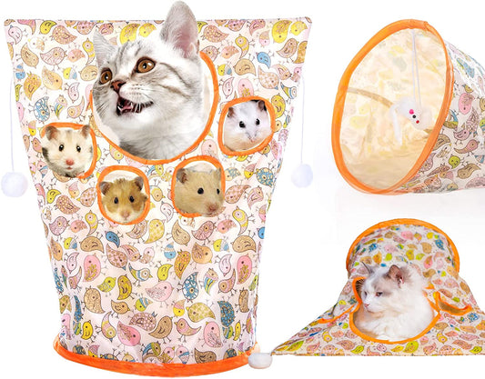 Interactive Cat Tunnel with Balls and Peephole for Exercise and Play - Cat Lovers Boutique