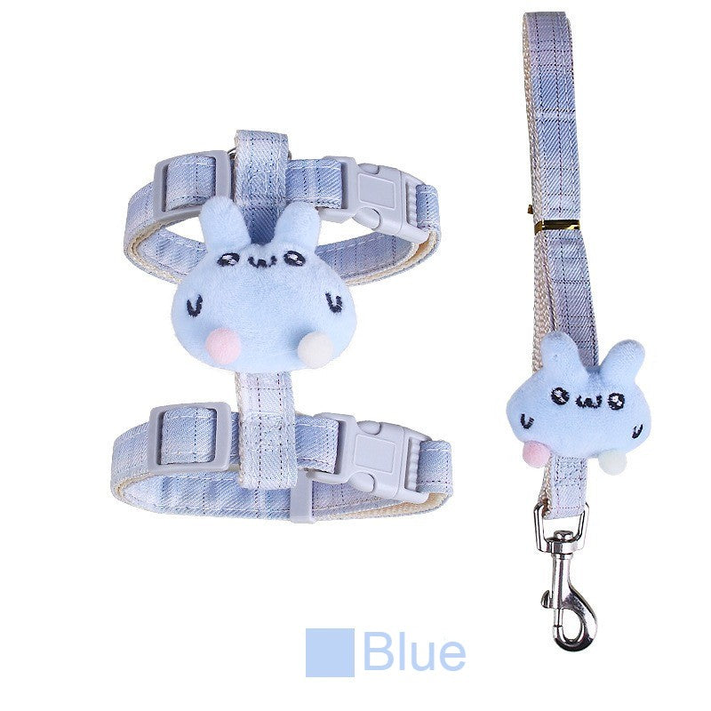 Adjustable Cat Harness & Leash with Cartoon Design - Cat Lovers Boutique