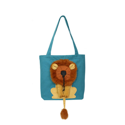 Lion-Shaped Pet Canvas Shoulder Bag - Cat Lovers Boutique