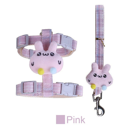 Adjustable Cat Harness & Leash with Cartoon Design - Cat Lovers Boutique